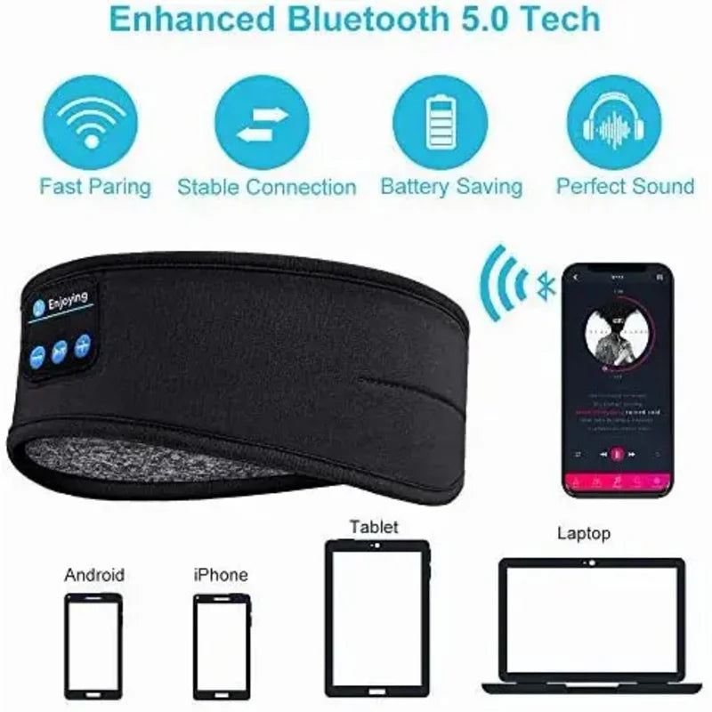 💤🎧 Audiotooth™ | Le Bandeau Bluetooth 3-en-1 pour Conduire, Bouger & Dormir en Musique