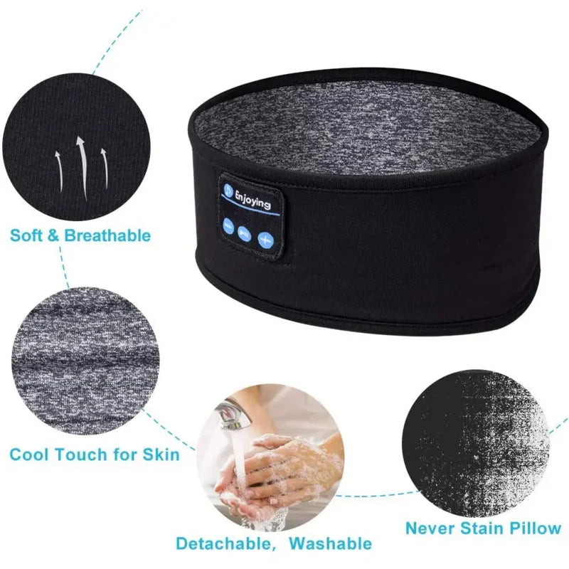 💤🎧 Audiotooth™ | Le Bandeau Bluetooth 3-en-1 pour Conduire, Bouger & Dormir en Musique